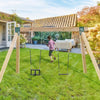 VEVOR A-Frame Middle Swing Set Brackets, Heavy Duty Carbon Steel Swing with Mounting Hardware, DIY Swing Bracket Swing Kit for 4x4  (actual 3.7" x 3.7") Legs & 4x6 (3.7" x 5.7")Beam, Green (2 Pcs)