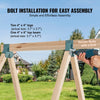 VEVOR A-Frame Middle Swing Set Brackets, Heavy Duty Carbon Steel Swing Set Hardware with Mounting Hardware, DIY Swing Set Bracket Swing Set Kit for 4x4 Legs & 4x6 Beam, Green (3 Pcs)