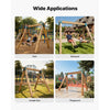 VEVOR Swing Set Brackets, Heavy-Duty A-frame Set Hardware, with 2 A-Frame Swing Brackets & 4 Hangers, Sturdy for Playground Backyard Park Equipment Mounting Parts Outdoor, Hardware Included, Green