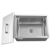 VEVOR Drop in Ice Chest, 20"L x 14"W x 12"H Stainless Steel Drop in Cooler, 31.7 Quart Commercial Ice Bin with Pot Lid for Outdoor Kitchen Patio Bar, Drain-pipe Set Included, for Cold Wine Beer