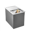 VEVOR Drop in Ice Chest, 18"L x 12"W x 15"H Stainless Steel Drop in Cooler, 28.6 Quart Commercial Ice Bin with Sliding Lid for Outdoor Kitchen Patio Bar, Drain-pipe Set Included, for Cold Wine Beer