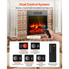 VEVOR Electric Fireplace Insert, 18 inch Recessed and Wall Mounted with Adjustable 3 Flame Brightness Levels & 24h Timer & Remote Control, Indoor Heater w/ Overheat Protection, 5000BTU Black