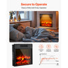 VEVOR Electric Fireplace Insert, 18 inch Recessed and Wall Mounted with Adjustable 3 Flame Brightness Levels & 24h Timer & Remote Control, Indoor Heater w/ Overheat Protection, 5000BTU Black