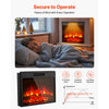VEVOR Electric Fireplace Insert, 23 inch Recessed and Wall Mounted with Adjustable 3 Flame Brightness Levels & 24h Timer & Remote Control, Indoor Heater w/ Overheat Protection, 5000BTU Black