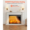 VEVOR Electric Fireplace Insert, 28.5 inch Recessed and Wall Mounted with Adjustable Flame Color Brightness & 8h Timer & Remote Control, Indoor Heater w/ 750W/1500W Dual Heating Modes, 5000BTU Black