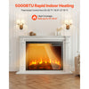 VEVOR Electric Fireplace Insert, 35 inch Recessed and Wall Mounted with Adjustable Flame Color Brightness & 8h Timer & Remote Control, Indoor Heater w/ 750W/1500W Dual Heating Modes, 5000BTU Black