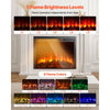 VEVOR Electric Fireplace Insert, 35 inch Recessed and Wall Mounted with Adjustable Flame Color Brightness & 8h Timer & Remote Control, Indoor Heater w/ 750W/1500W Dual Heating Modes, 5000BTU Black