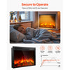 VEVOR Electric Fireplace Insert, 40 inch Recessed and Wall Mounted with Adjustable Flame Color Brightness & 8h Timer & Remote Control, Indoor Heater w/ 750W/1500W Dual Heating Modes, 5000BTU Black