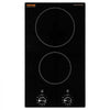 VEVOR Electric Cooktop, 12 inch 2 Burners Built-in Electric Stove Top, 1800W Ceramic Top Radiant Cooktop, with Glass Panel, Knob Control, 11 Heat Levels, 120V, for Diverse Cooking Requirements