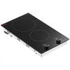 VEVOR Electric Cooktop, 12 inch 2 Burners Built-in Electric Stove Top, 1800W Ceramic Top Radiant Cooktop, with Glass Panel, Knob Control, 11 Heat Levels, 120V, for Diverse Cooking Requirements