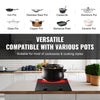 VEVOR Electric Cooktop, 12 inch 2 Burners Built-in Electric Stove Top, 3000W Ceramic Top Radiant Cooktop, with Glass Panel, Knob Control, 11 Heat Levels, 220-240V, Hard Wire (No Plug)