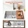 VEVOR 27-inch Kitchen Undermount Single Bowl Sinks, Stainless Steel Drop-In Farmhouse Basin with Accessories, Household Dishwasher Sinks for RV, Prep Kitchen, Laundry Room, Bar