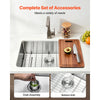 VEVOR 30-inch Kitchen Undermount Single Bowl Sinks, Stainless Steel Drop-In Farmhouse Basin with Accessories, Household Dishwasher Sinks for RV, Prep Kitchen, Laundry Room, Bar