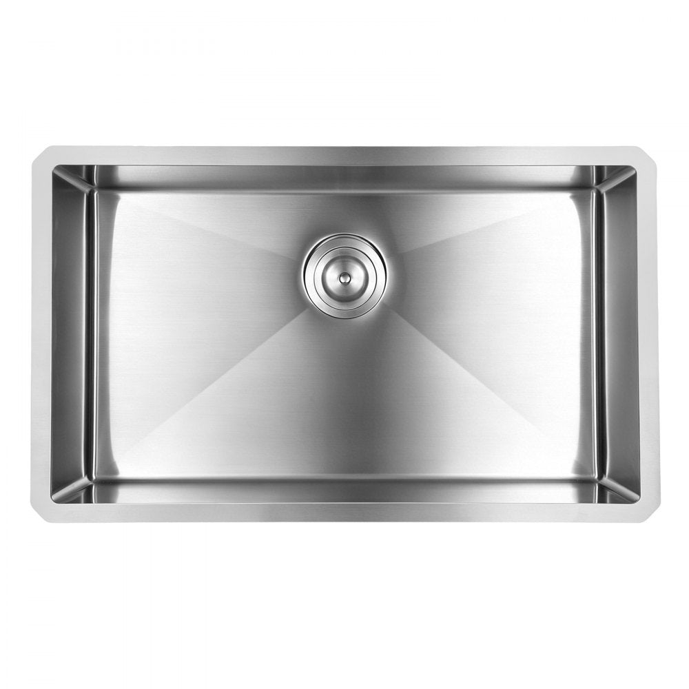 VEVOR 30-inch Kitchen Undermount Single Bowl Sinks, Stainless Steel Drop-In Farmhouse Basin with Accessories, Household Dishwasher Sinks for RV, Prep Kitchen, Laundry Room, Bar