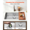 VEVOR 32-inch Kitchen Undermount Single Bowl Sinks, Stainless Steel Drop-In Farmhouse Basin with Accessories, Household Dishwasher Sinks for RV, Prep Kitchen, Laundry Room, Bar