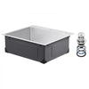 VEVOR 25 inch Kitchen Sink Workstation, 304 Stainless Steel Top Mount Sinks, Drop-In Single Bowl Farmhouse Basin with Accessories, Household Dishwasher Sinks for RV, Prep Kitchen, Laundry Room, Bar