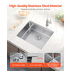 VEVOR 23 inch Kitchen Sink Workstation, 304 Stainless Steel Undermount Sink, Drop-In Single Bowl Farmhouse Basin with Ledge & Multiple Accessories, Household Dishwasher Sinks for RV, Prep Kitchen, Bar