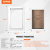 VEVOR Pet Door, 14.25" x 21.1" Metal Frame with Lock and 3-Flap System, Weatherproof Doggy Door, Easy to Install in Interior or Exterior Walls, Pet Door Suitable for Cat Doggie Kitties (White-Large)