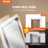 VEVOR Pet Door, 9.29" x 13.19" Metal Frame with Lock and 3-Flap System, Weatherproof Doggy Door, Easy to Install in Interior or Exterior Walls, Pet Door Suitable for Cat Doggie Kitties (White-Small)