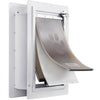 VEVOR Pet Door, 9.29" x 13.19" Metal Frame with Lock and 3-Flap System, Weatherproof Doggy Door, Easy to Install in Interior or Exterior Walls, Pet Door Suitable for Cat Doggie Kitties (White-Small)