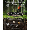 VEVOR Waterproof Metal Detector, 12", Professional High Accuracy Gold Detector for Adults, with Display, Wireless Headphones, 7 Modes, Adjustable Length, for Detecting Gold Treasure Hunting, IP68