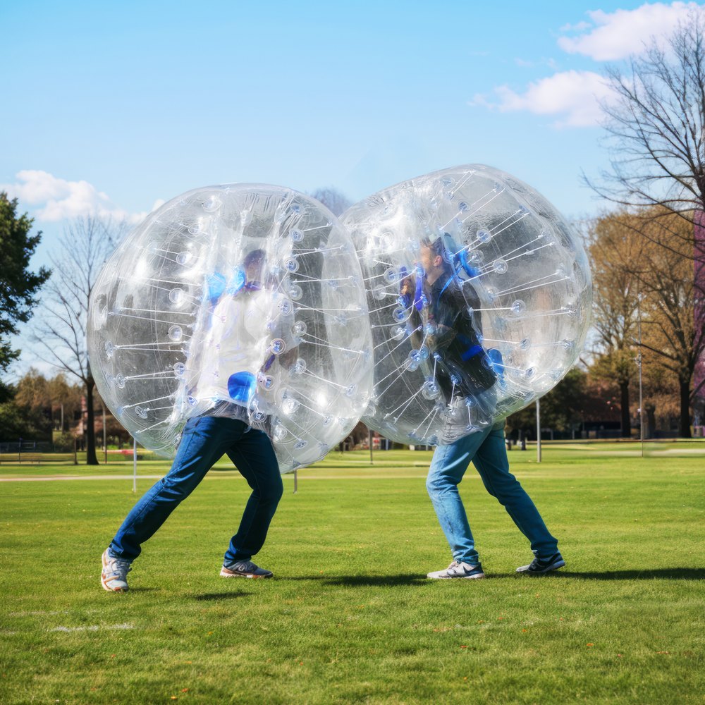 VEVOR Inflatable Bumper Ball 1-Pack, 4FT/1.2M Body Sumo Zorb Balls for Teen & Adult, 0.8mm Thick PVC Human Hamster Bubble Balls for Outdoor Team Gaming Play, Bumper Bopper Toys for Garden, Yard, Park