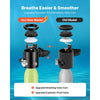 VEVOR Mini Scuba Tank, 0.5L Portable Diving Tank for Underwater Breathing, Reusable Lung Diving Cylinder up to 10 Minutes Dive Time, Emergency Rescue Pony Bottle with Pump, Bag, Lanyard for Snorkeling
