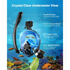 VEVOR Mini Scuba Tank with Sub-Mask, 0.5L Portable Diving Tank for Underwater Breathing, Reusable Lung Diving Cylinder up to 10 Minutes Dive Time, Emergency Rescue Pony Bottle with Pump for Snorkeling