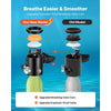 VEVOR Mini Scuba Tank with Sub-Mask, 0.5L Portable Small Diving Tank for Underwater Breathing, Reusable Lung Diving Cylinder up to 10 Minutes Dive Time, Emergency Rescue Pony Bottle for Snorkeling
