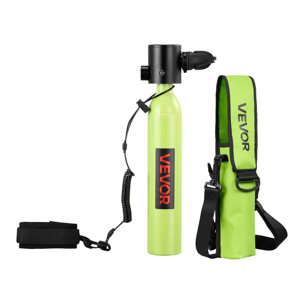 VEVOR Mini Scuba Tank, 0.5L Portable Diving Tank for Underwater Breathing, Reusable Lung Diving Cylinder up to 10 Minutes Dive Time, Emergency Rescue Pony Bottle with Bag and Lanyard for Snorkeling