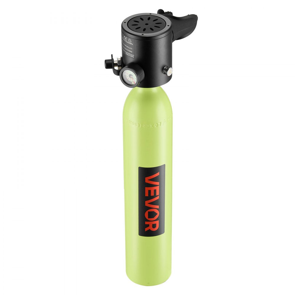 VEVOR Mini Scuba Tank, 0.5L Portable Diving Tank for Underwater Breathing, Reusable Lung Diving Cylinder up to 10 Minutes Dive Time, Emergency Rescue Pony Bottle with Refill Adapter for Snorkeling