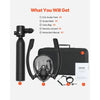 VEVOR Scuba Tank, 0.5L Portable Scuba Diving Tank, Diving Oxygen Cylinder Supports 5-10 Minutes Underwater Breathing, 98.43 ft Diving Depth, Lung Tank Kit with Snorkel Mask for Underwater Exploration