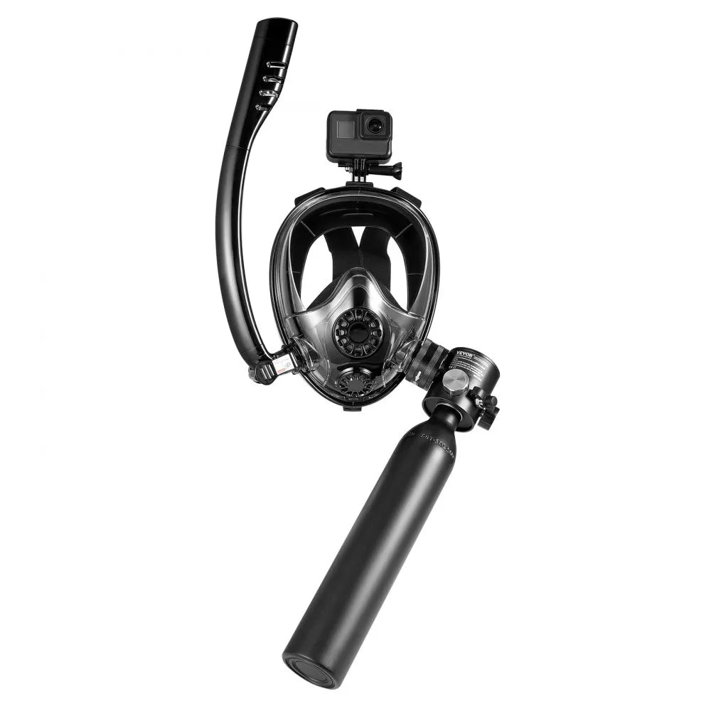 VEVOR Scuba Tank, 0.5L Portable Scuba Diving Tank, Diving Oxygen Cylinder Supports 5-10 Minutes Underwater Breathing, 98.43 ft Diving Depth, Lung Tank Kit with Snorkel Mask for Underwater Exploration