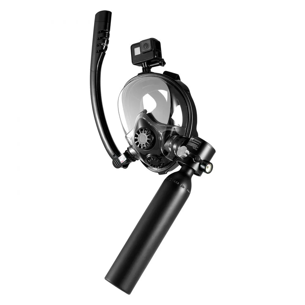 VEVOR Scuba Tank, 0.5L Portable Scuba Diving Tank, Diving Oxygen Cylinder Supports 5-10 Minutes Underwater Breathing, 98.43 ft Diving Depth, Lung Tank Kit with Snorkel Mask for Underwater Exploration