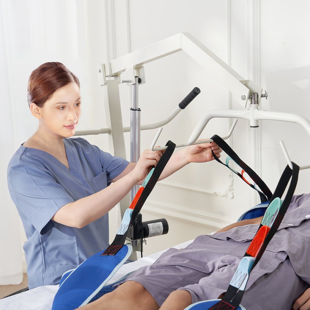 VEVOR Universal Full Body Patient Lift Sling - Large, Patient Lift Medical Sling for Easy Transfer and Bathing, Polyester Patient Aid Transfer Sling for Elderly, Disabled, Bedridden, 500LBS Capacity