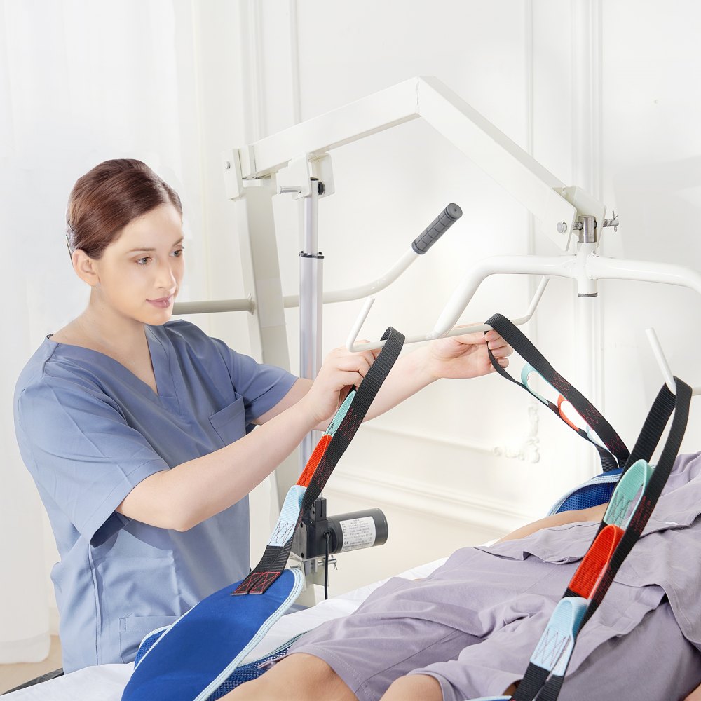 VEVOR Full Body Patient Lift Sling & Commode Opening, Patient Lift Medical Sling for Safe Bathing, Toileting, Polyester Patient Aid Commode Sling for Elderly Disabled Bedridden, 600LBS (Large Size)