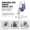 VEVOR Full Body Patient Lift Sling & Commode Opening, Patient Lift Medical Sling for Safe Bathing, Toileting, Polyester Patient Aid Commode Sling for Elderly Disabled Bedridden, 600LBS (Medium Size)