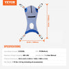 VEVOR Full Body Patient Lift Sling & Commode Opening, Patient Lift Medical Sling for Safe Bathing, Toileting, Polyester Patient Aid Commode Sling for Elderly Disabled Bedridden, 600LBS (Medium Size)