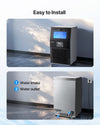 VEVOR Commercial Ice Maker Machine, 80 lbs/24h with 12Lbs Storage, 32 Cubes per Cycle, Stainless Steel Freestanding & Countertop Ice Maker with LED Display & Self-Cleaning, for Home Bar Restaurant