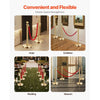 VEVOR Stanchions and Velvet Ropes 4Pcs, Hollow Base with Stainless Steel Post, 2 Red Velvet Ropes and Posts, Crowd Control Barriers Gold Stanchions, Red Carpet Runner Poles for Party Supplies