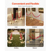 VEVOR Stanchions and Velvet Ropes 6Pcs, Hollow Base with Stainless Steel Post, 4 Red Velvet Ropes and Posts, Crowd Control Barriers Gold Stanchions, Red Carpet Runner Poles for Party Supplies