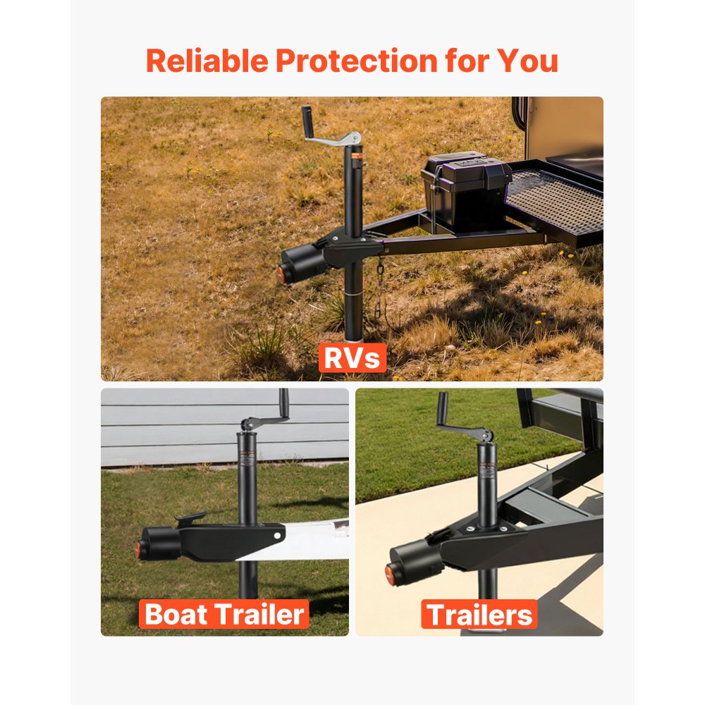 VEVOR Trailer Lock, Fits 2 & 2-5/16-Inch Straight Tongue Ball Couplers, Heavy Duty Hitch Lock with 3 Keys Secures Security Chains, Anti-Theft RV Trailer Tongue Locks for RV, Trailer, Boat