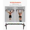 VEVOR Pull Up Bar, Multi-Grip Wall Mounted Pull Ups, 50 in Width Multifunctional Chin Up Training Station, Heavy Duty Steel Upper Body Workout Bars with Hangers, 440 lbs Weight Capacity, for Home Gym