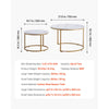 VEVOR Nesting Coffee Table Set of 2, 27.6 in Round Coffee Table, Nesting Tables for Small Place, Vintage End Side Tables Night Stand with Metal Frame, for Living Room, Bedroom, Office (White & Gold)
