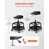 VEVOR Rolling Shop Stool, Pneumatic Garage Seat/Work Stool with 300 lbs Capacity, Adjustable Height Roller Creeper Seat, 360° Swivel Padded Workshop Stool with Casters, for Garage, Shop & Auto Repair