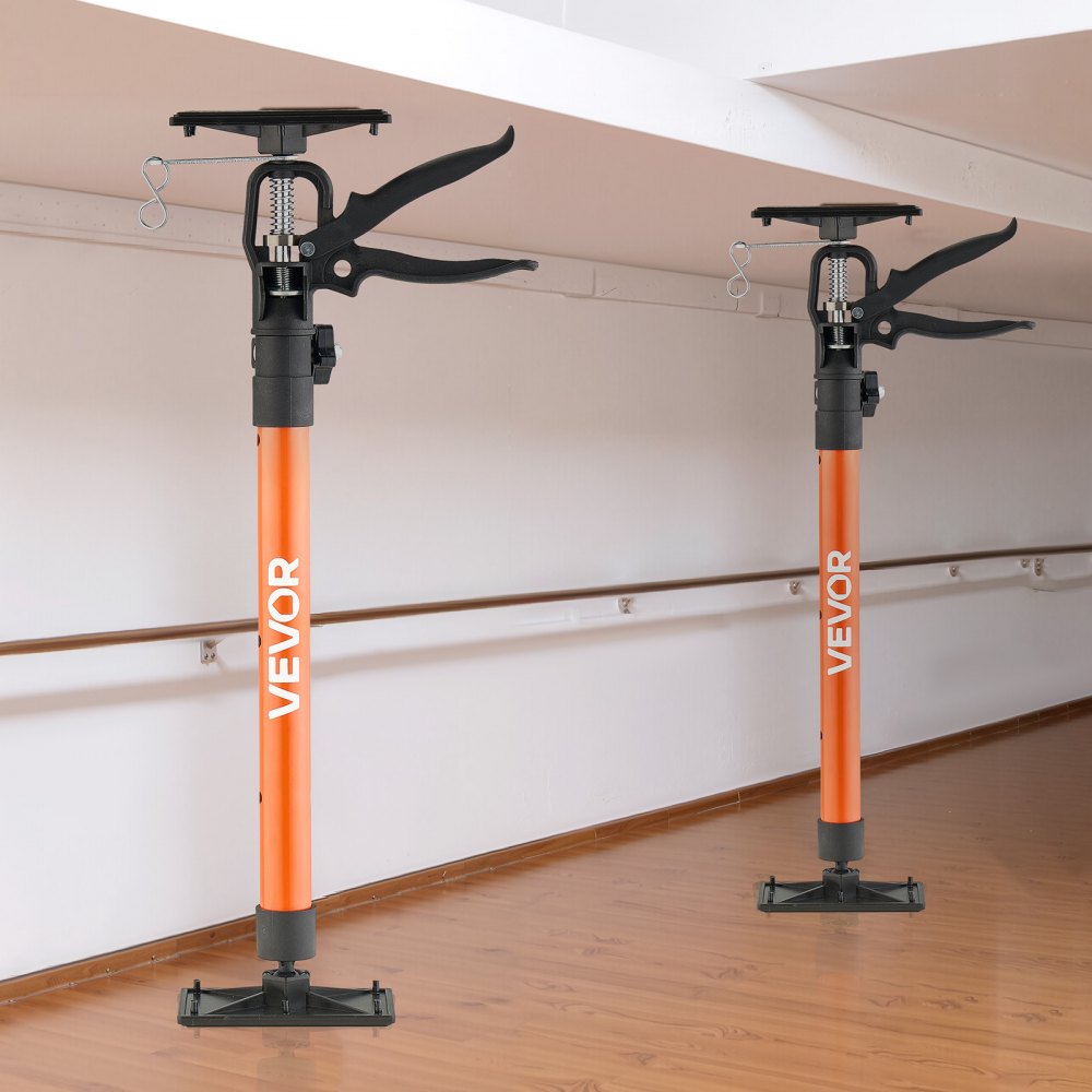 VEVOR Cabinet Jack Support Pole, 2-Pack, 20.8-45.3 Inch Steel Telescopic Quick Support Rod, Adjustable 3rd Hand System up to 154 lbs Capacity for Installing Cabinets, Lifting Drywall, Cargo Bars