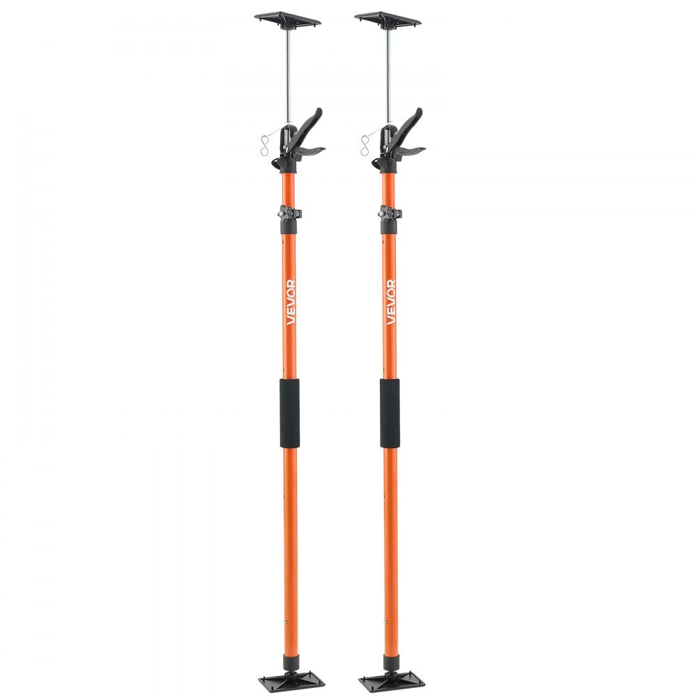 VEVOR Cabinet Jack Support Pole, 2-Pack, 45.7-114.2 Inch Steel Telescopic Quick Support Rod, Adjustable 3rd Hand System up to 154 lbs Capacity for Installing Cabinets, Lifting Drywall, Cargo Bars