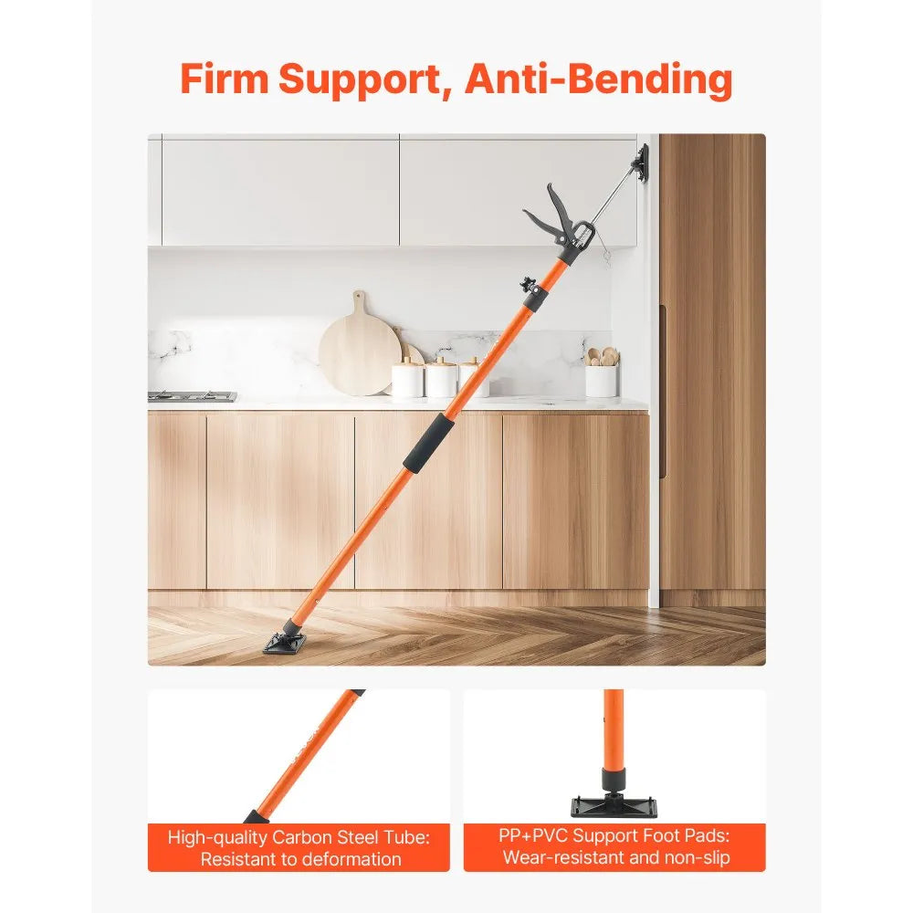 VEVOR Cabinet Jack Support Pole, 4-Pack, 45.7-114.2 Inch Steel Telescopic Quick Support Rod, Adjustable 3rd Hand System up to 154 lbs Capacity for Installing Cabinets, Lifting Drywall, Cargo Bars