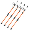 VEVOR Cabinet Jack Support Pole, 4-Pack, 45.7-114.2 Inch Steel Telescopic Quick Support Rod, Adjustable 3rd Hand System up to 154 lbs Capacity for Installing Cabinets, Lifting Drywall, Cargo Bars