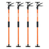 VEVOR Cabinet Jack Support Pole, 4-Pack, 45.7-114.2 Inch Steel Telescopic Quick Support Rod, Adjustable 3rd Hand System up to 154 lbs Capacity for Installing Cabinets, Lifting Drywall, Cargo Bars